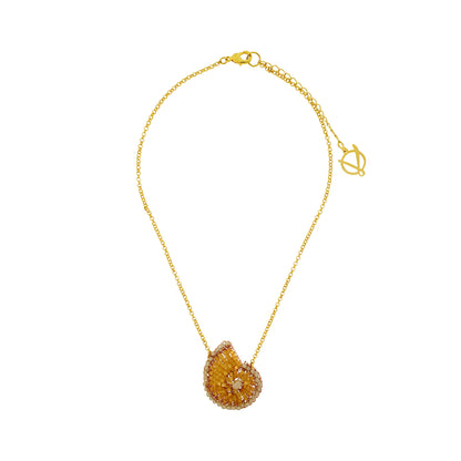 Butter Yellow Mix Triton Handmade Necklace
