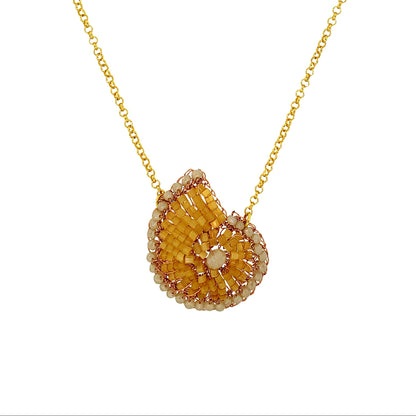 Butter Yellow Mix Triton Handmade Necklace