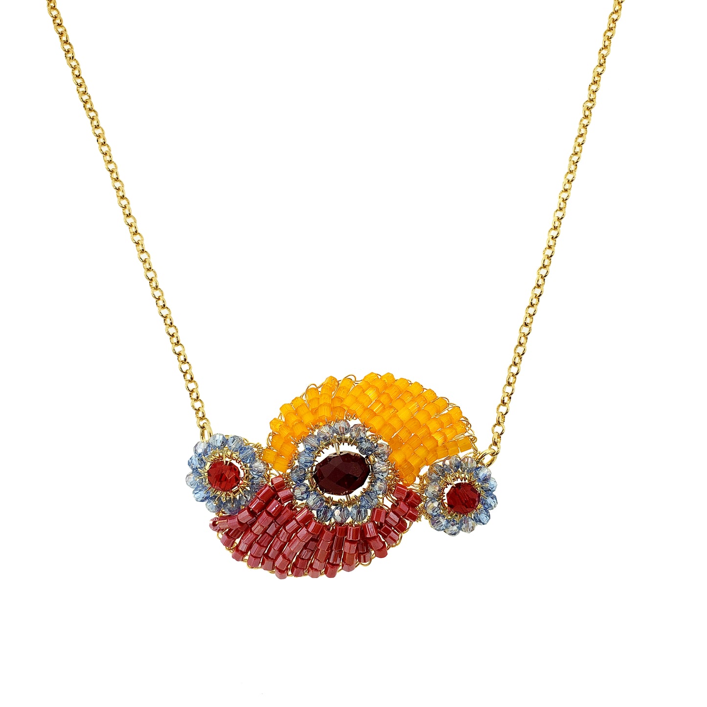 Sunrise Mix Aura Handmade Necklace