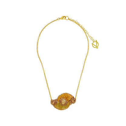 Butter Yellow Mix Aura Handmade Necklace