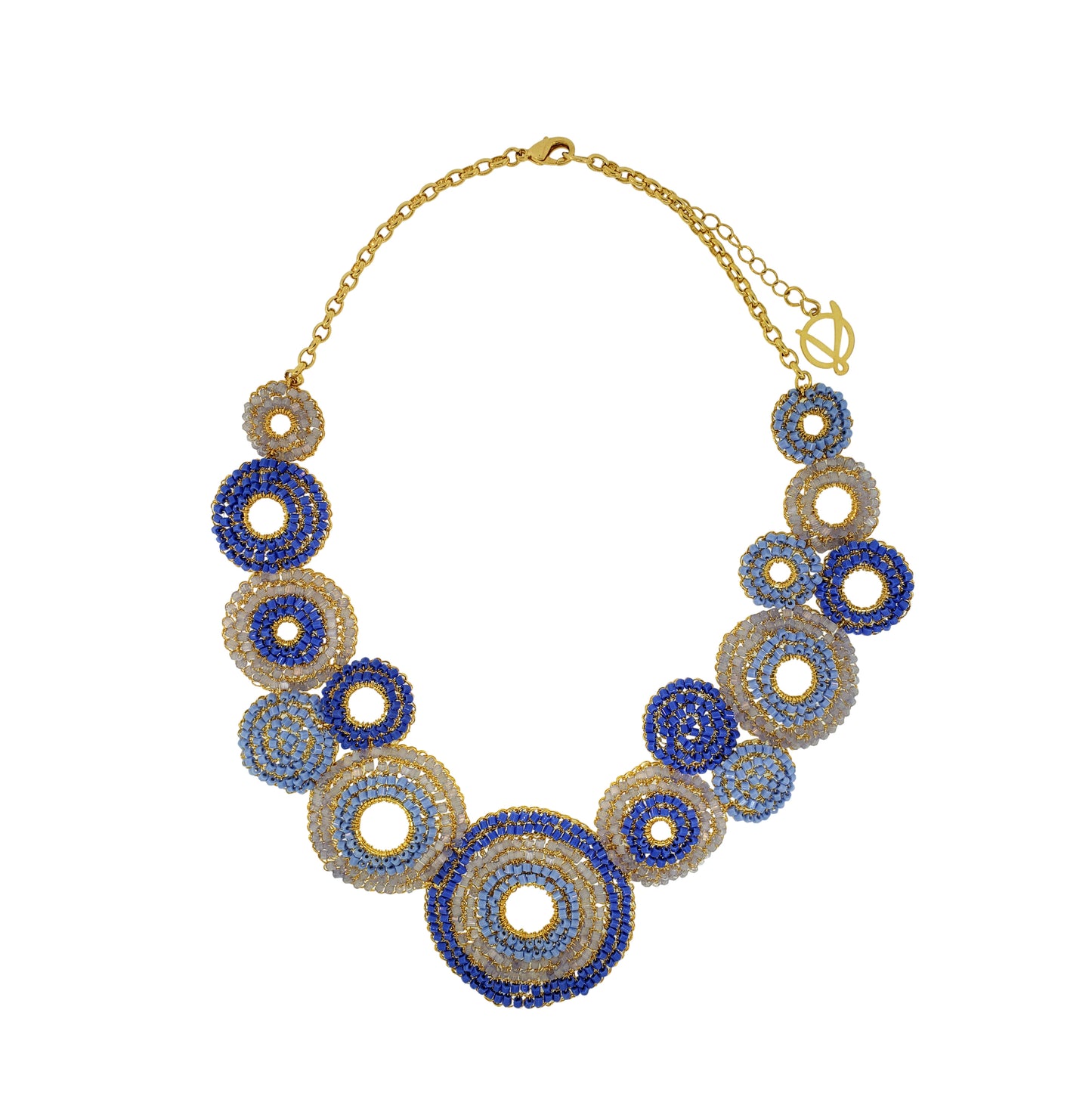 Sky Blue Mix Gia Maxi Handmade Necklace