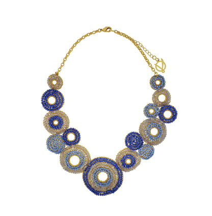 Sky Blue Mix Gia Maxi Handmade Necklace