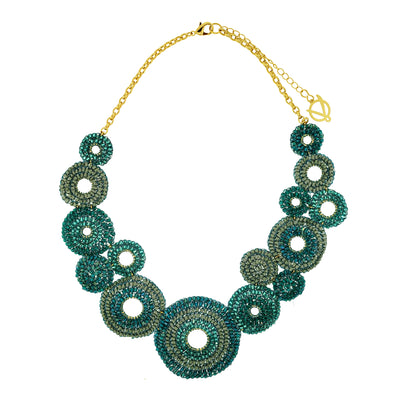 Teal Mix Gia Maxi Handmade Necklace