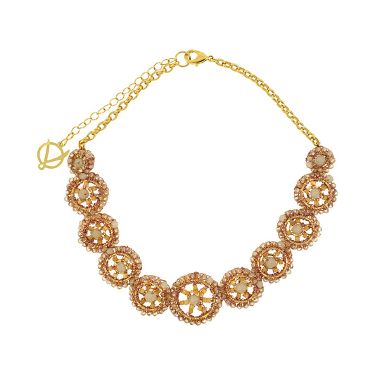 Butter Yellow Mix Chronos Handmade Crochet Necklace