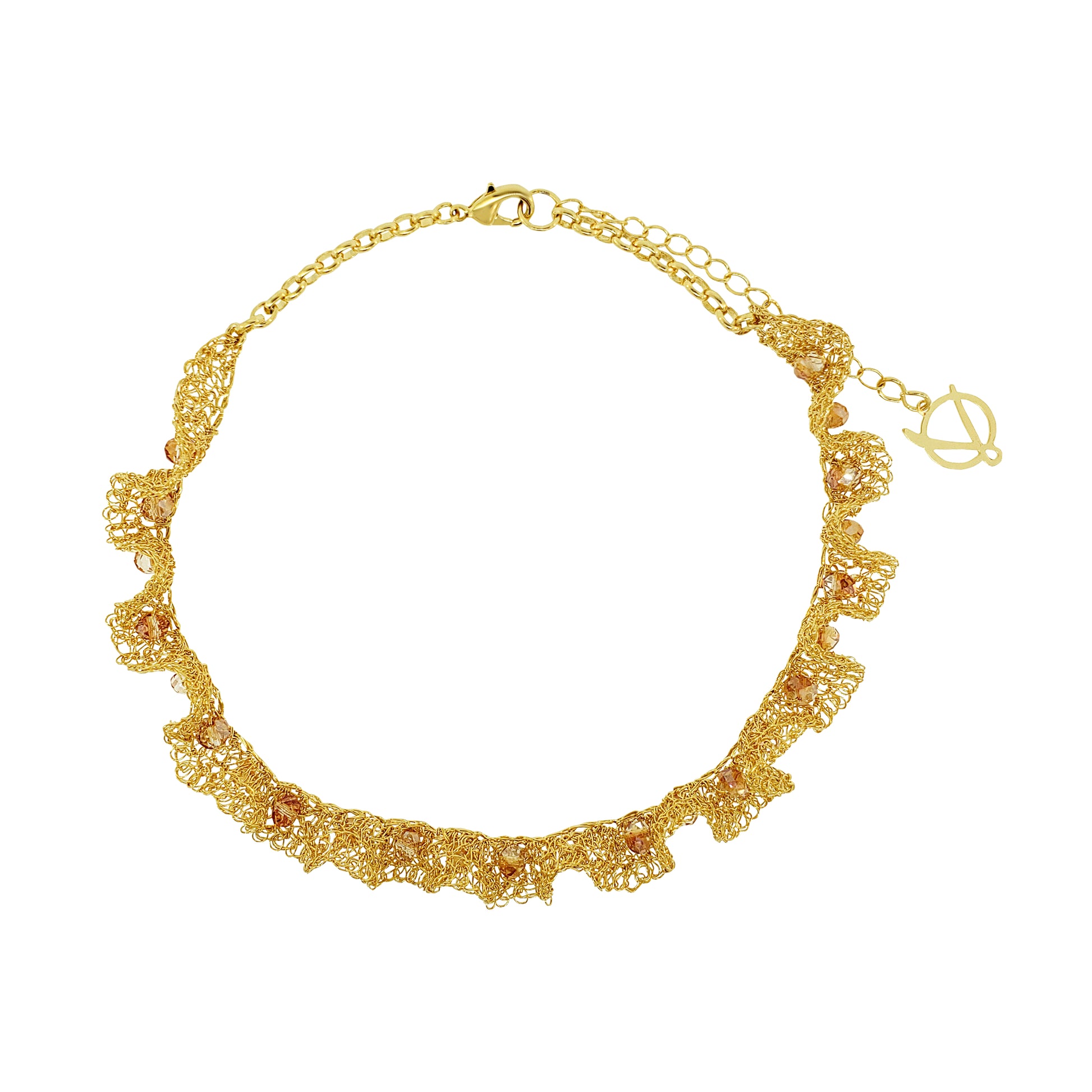 Amber-Gold-Nalu-necklace-Handmade-Crochet-Bib-handmade-crochet-necklace-with-unique-design-18k-gold-filled-wire-hypoallergenic-lightweight-statement