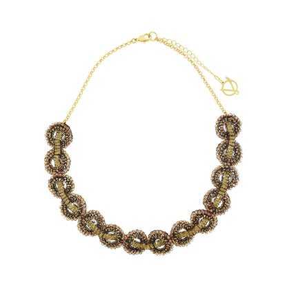 Sepia Mix Coco Handmade Crochet Necklace