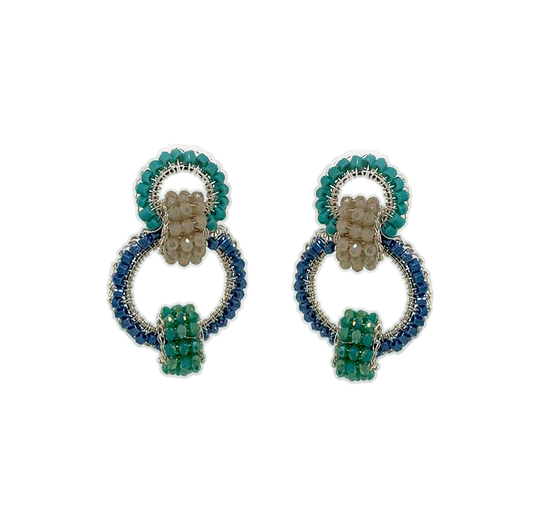 Caribbean Multilink Handmade Crochet Earrings