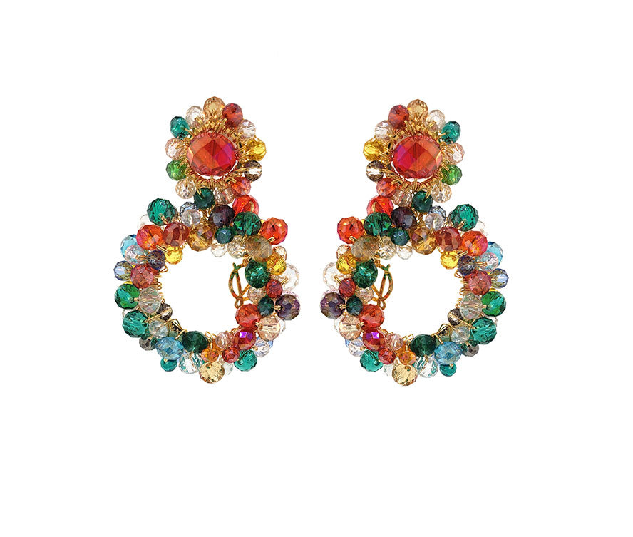 Multicolored Tia Handmade Crochet Earrings