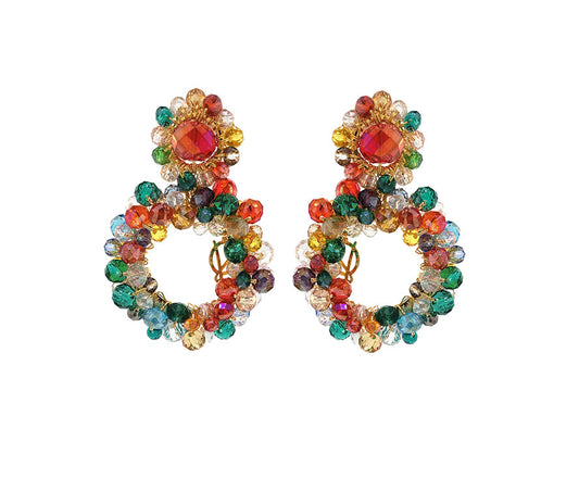 Multicolored Tia Handmade Crochet Earrings