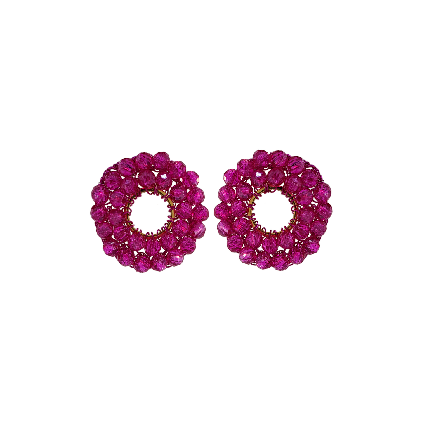 Fuchsia Pink Zoe Handmade Earrings