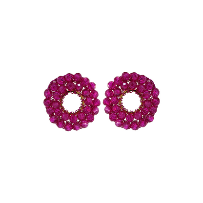 Fuchsia Pink Zoe Handmade Earrings