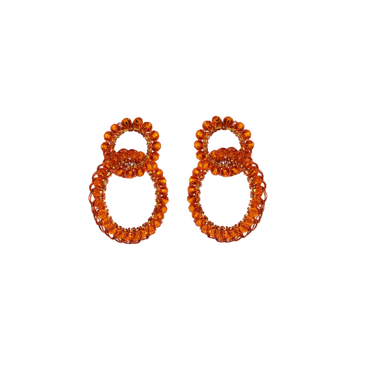 Orange Ellie Handmade Crochet Earrings