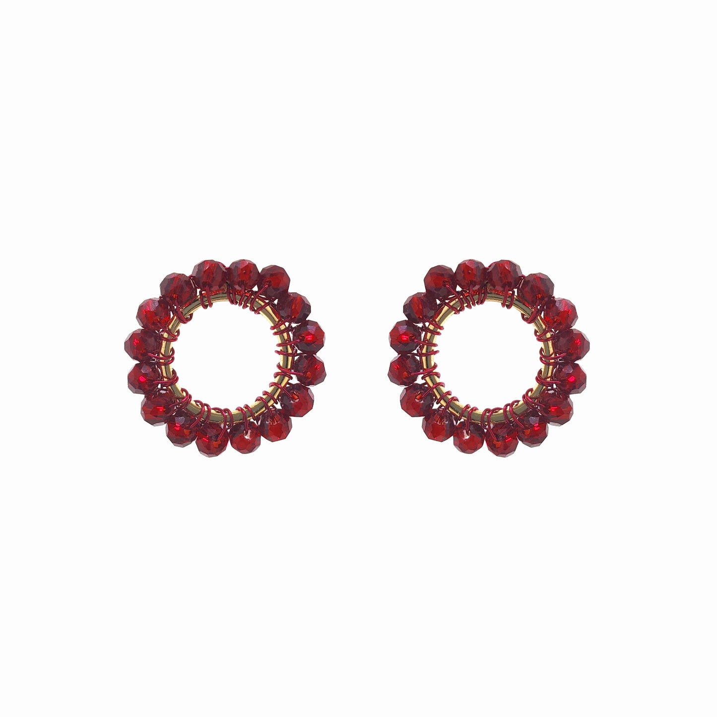 Cherry Red Molly Handmade Crochet Earrings