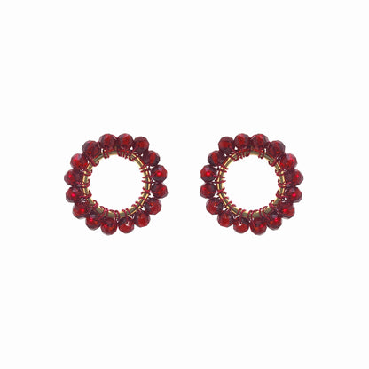 Cherry Red Molly Handmade Crochet Earrings