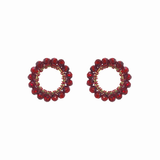 Cherry Red Molly Handmade Crochet Earrings