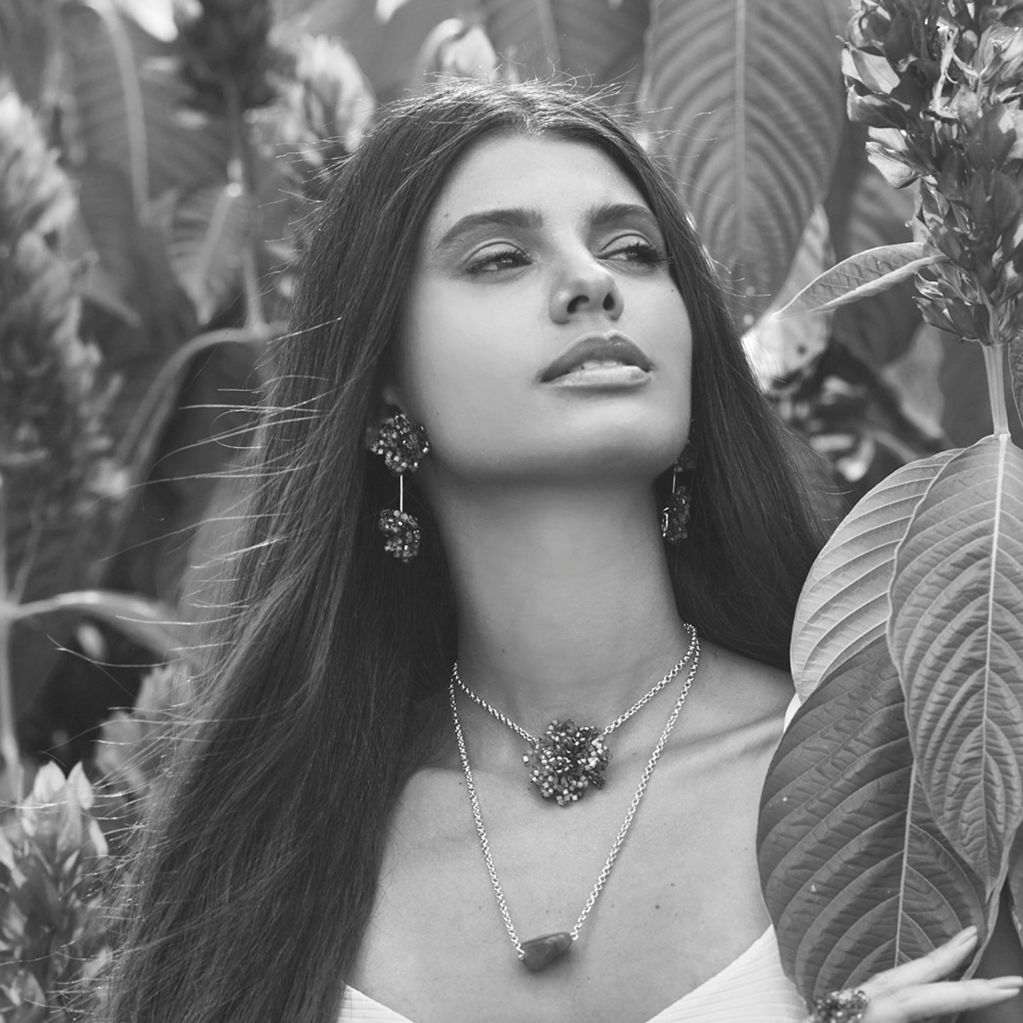 Ocean Teal Mix Agatha Handmade Crochet Earrings