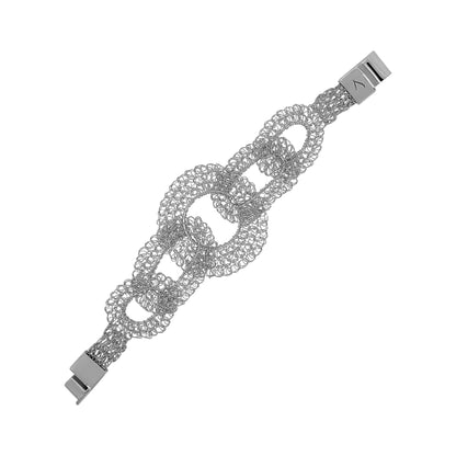 All Silver Artemis Handmade Crochet Bracelet