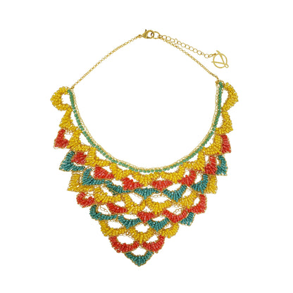 Summer Vibe Mix Mermaid Maxi Handmade Crochet Necklace