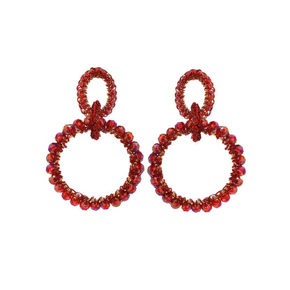 Red Velvet Mix Lola Maxi Handmade Crochet Earrings