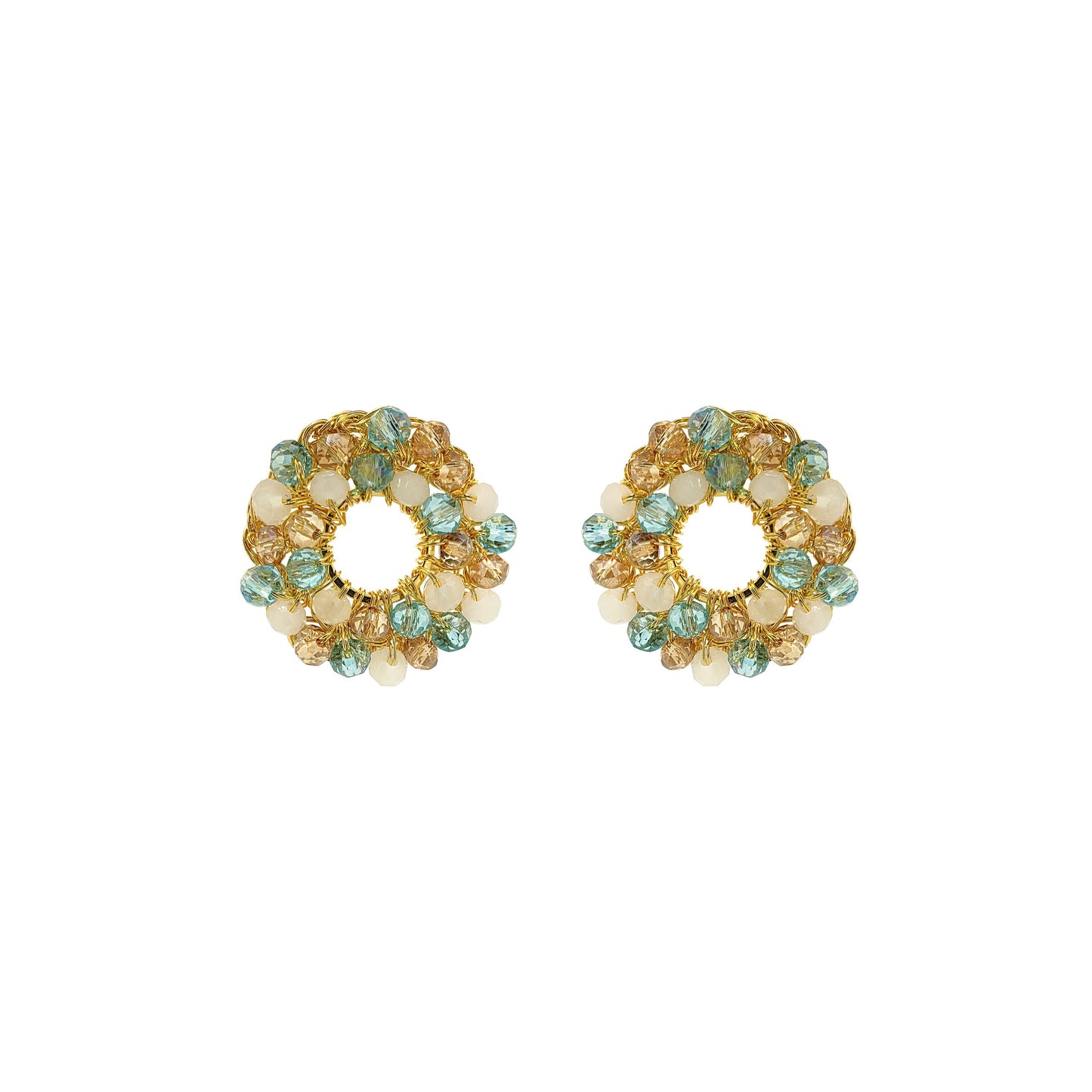 Seafoam Blue Mix Zoe Handmade Earrings