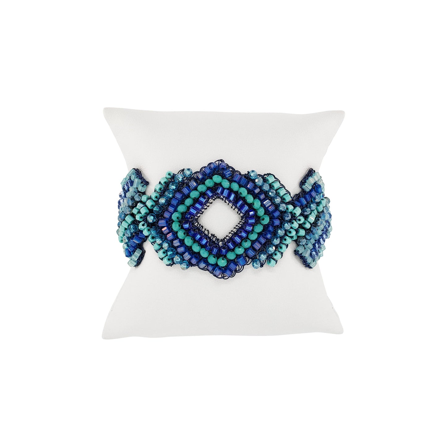 Denim Blue Mix Puzzle Maxi Handmade Crochet