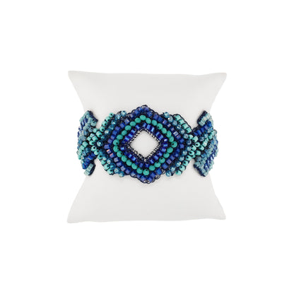 Denim Blue Mix Puzzle Maxi Handmade Crochet
