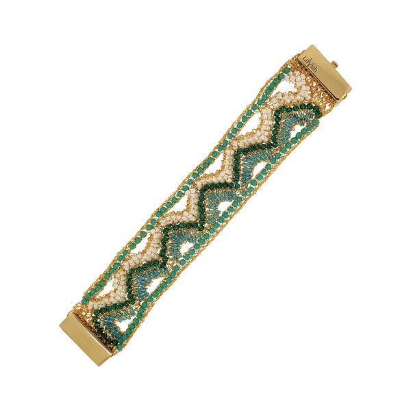 Ocean Teal Mix Siren Handmade Crochet Bracelet