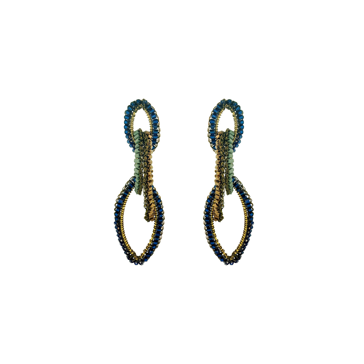 Riviera Mix Demi Handmade Crochet Dangle Earrings
