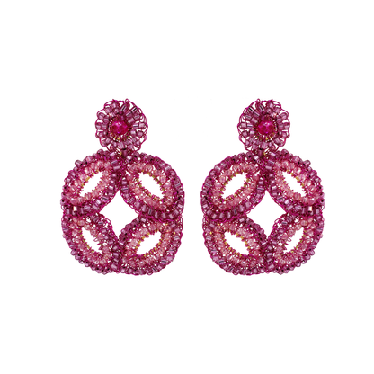 Pink Handmade Crochet Earrings