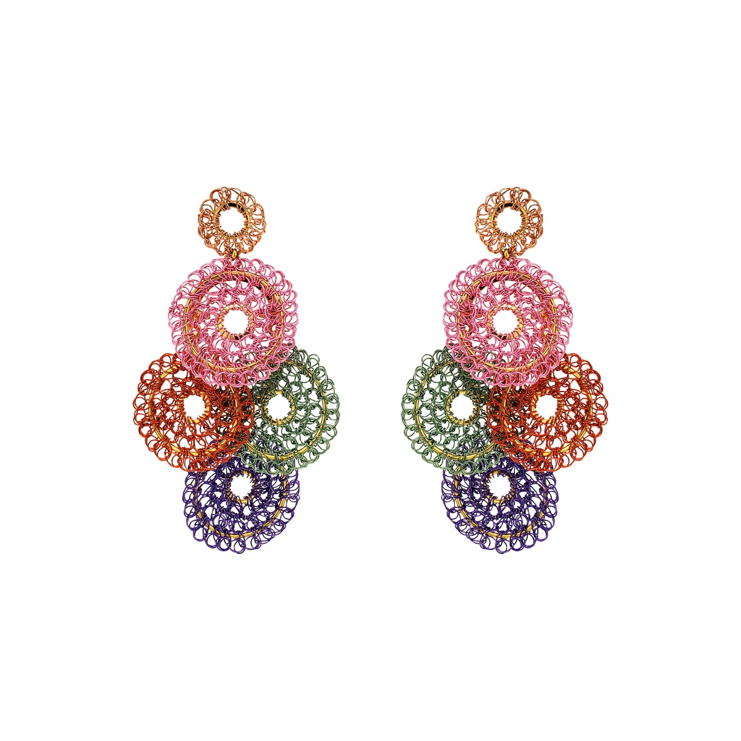 Sweet Gummy Mix Juliette Handmade Crochet Earrings