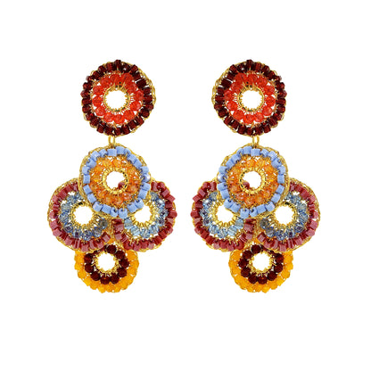 Sunrise Mix Coco Handmade Crochet Earrings