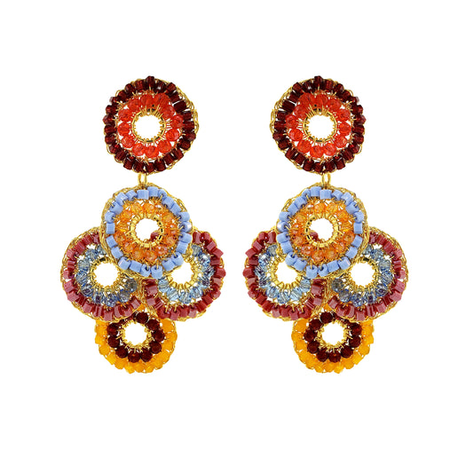 Sunrise Mix Coco Handmade Crochet Earrings