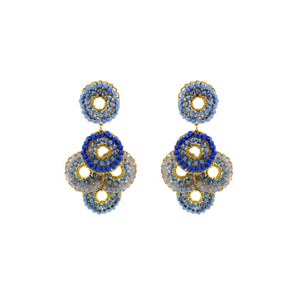 Sky Blue Mix Coco Handmade Crochet Earrings