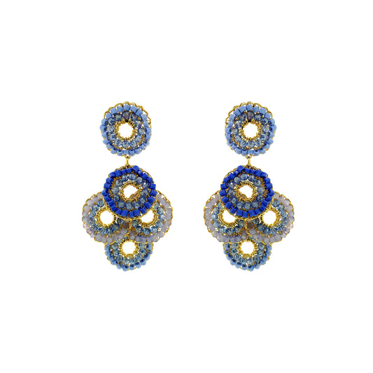 Sky Blue Mix Coco Handmade Crochet Earrings