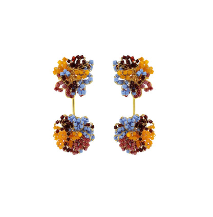 Sunrise Mix Agatha Handmade Crochet Earrings