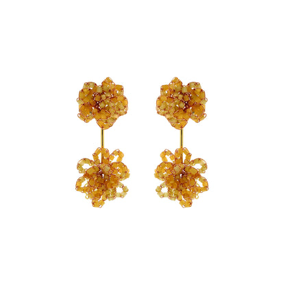 Butter Yellow Mix Agatha Handmade Crochet Earrings