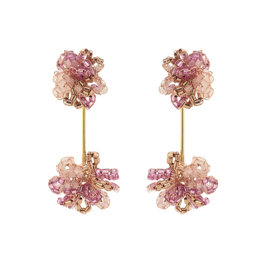 Light Pink Mix Agatha Handmade Crochet Earrings