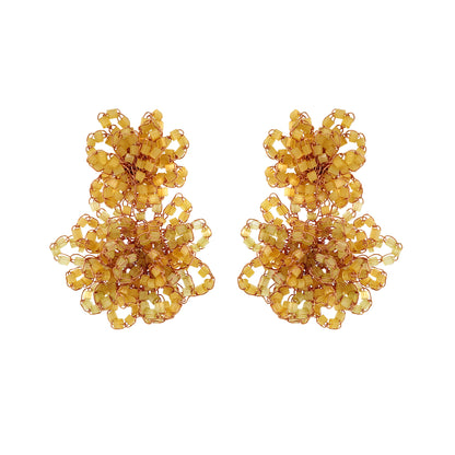 Butter Yellow Mix Agnes Handmade Crochet Earrings