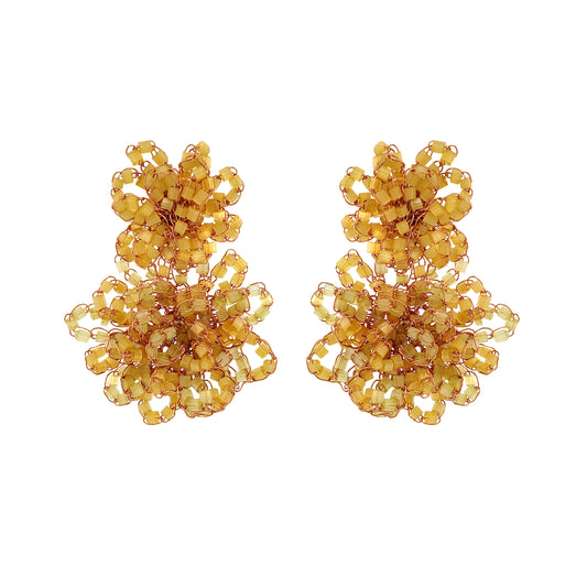 Butter Yellow Mix Agnes Handmade Crochet Earrings