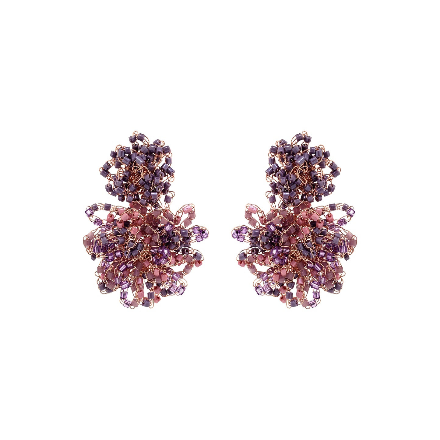 Breeze Lavender Mix Agnes Handmade Crochet Earrings