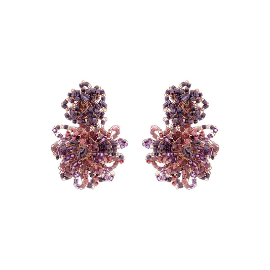 Breeze Lavender Mix Agnes Handmade Crochet Earrings
