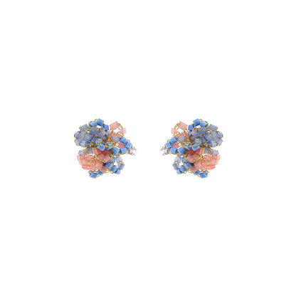 Soft Pink & Blue Mix Abbey Post Handmade Earrings