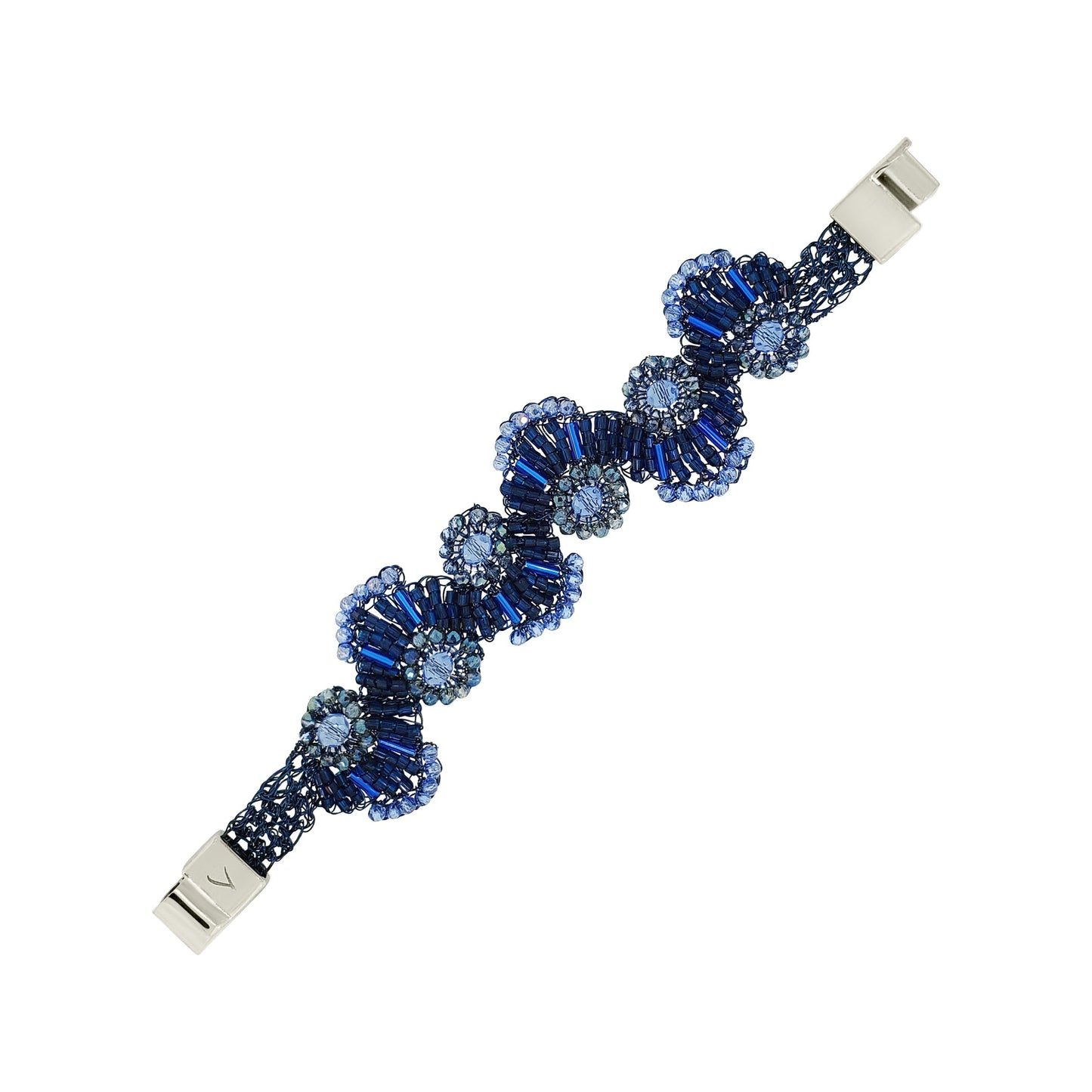 Royal Blue Mix Queen Handmade Crochet Bracelet