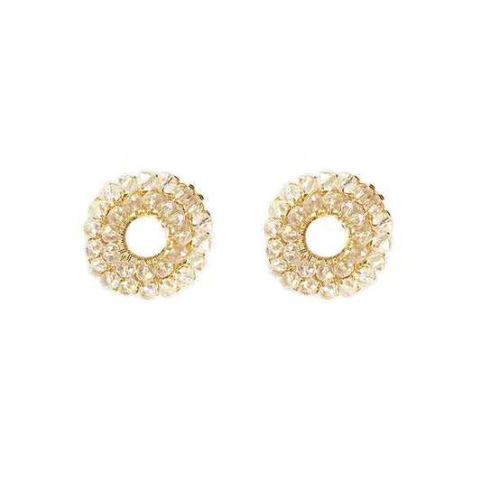 Clear & Gold Zoe Handmade Earrings