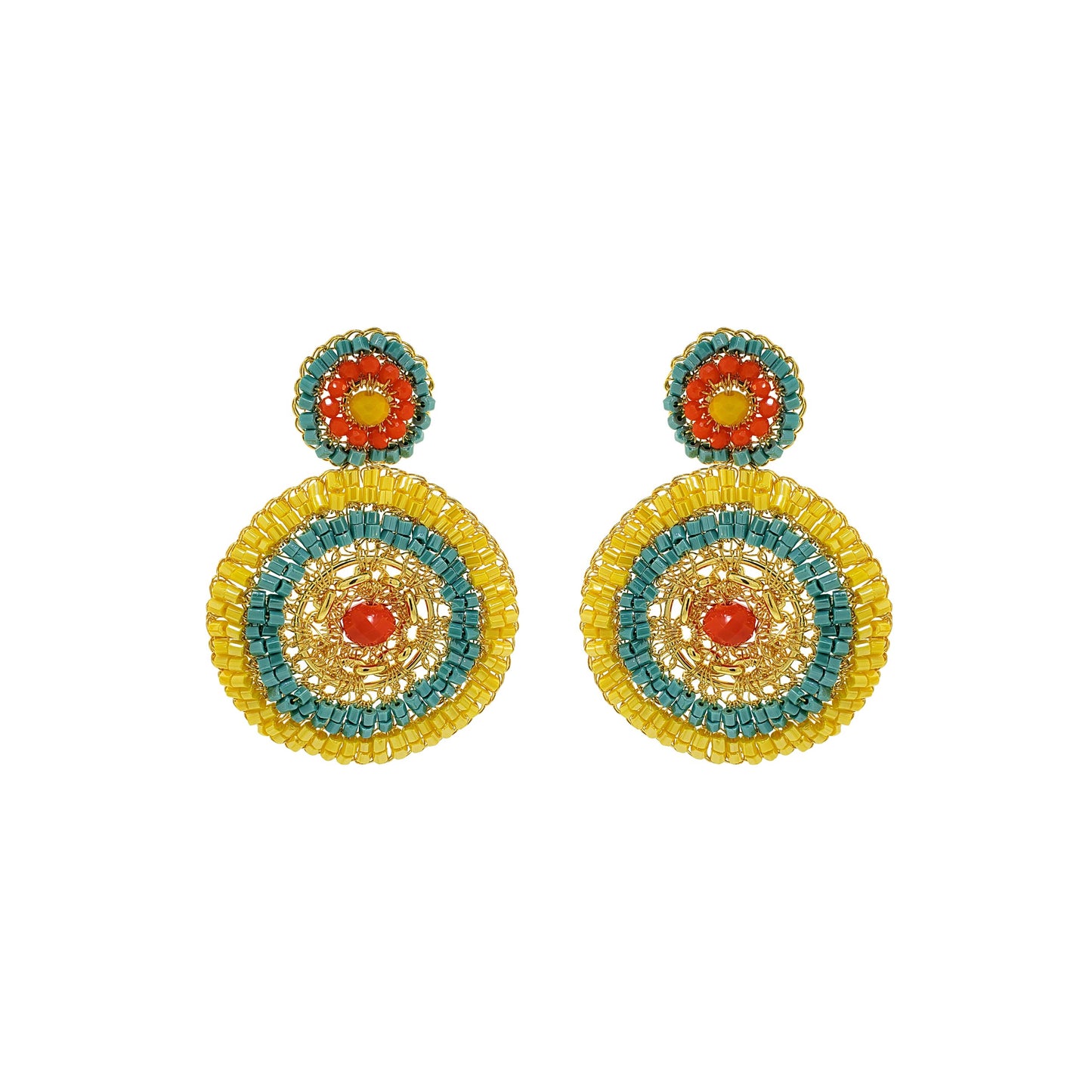 Summer Vibe Mix Ripples Handmade Crochet Earrings