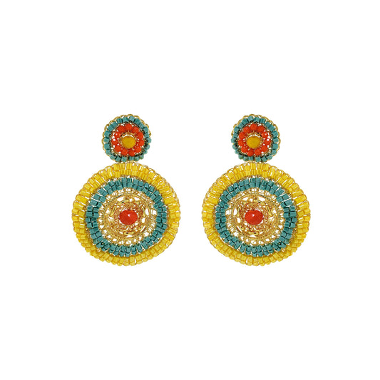 Summer Vibe Mix Ripples Handmade Crochet Earrings