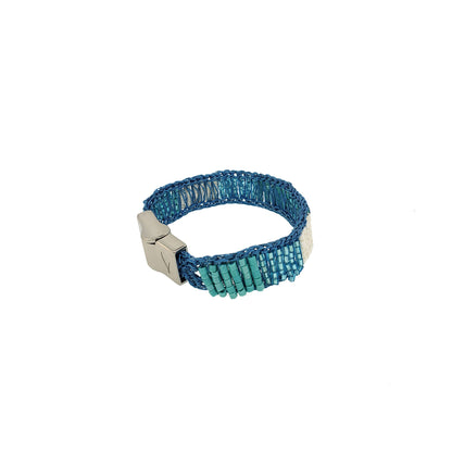 Ocean Blue Mix Maya Handmade Crochet Bracelet