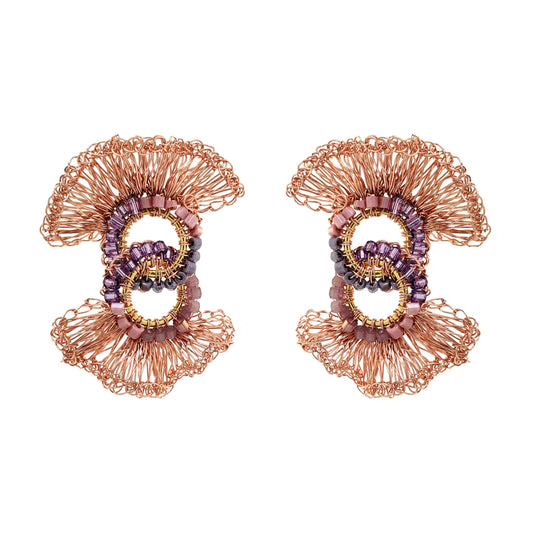 Breeze Lavender Mix Nova Gaia Handmade Crochet Earrings