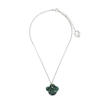 Moss Green Mix Queen Handmade Crochet Necklace