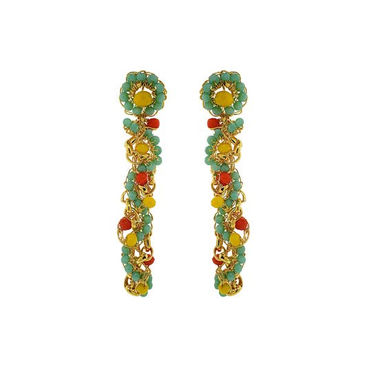 Summer Vibe Mix Hera Drop Handmade Crochet Earrings